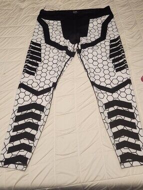 GRRRL Power "Next Level" Honeycomb Robot Workout Leggings